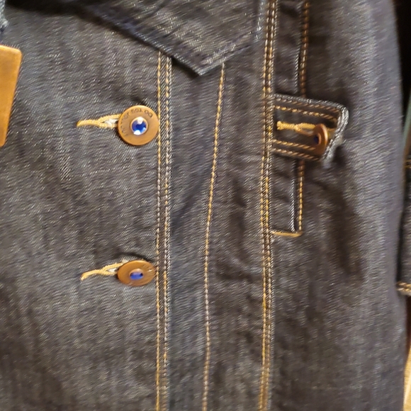 Junior's Denim Trench Coat - Picture 8 of 14